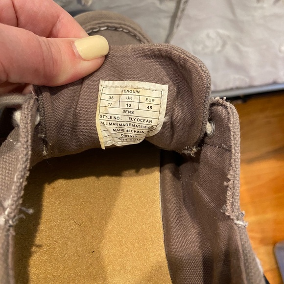 Original Penguin by Munsingwear Fly Ocean Gray Canvas Sneakers Size 11 - Picture 3 of 8